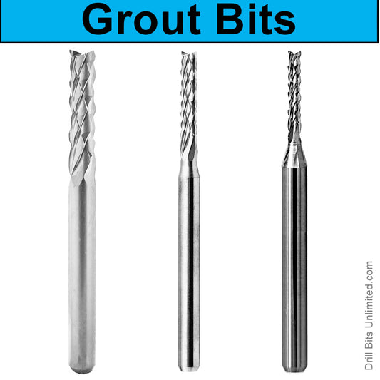 Carbide grout remover bit sizes 1/16 3/32 1/8 inch