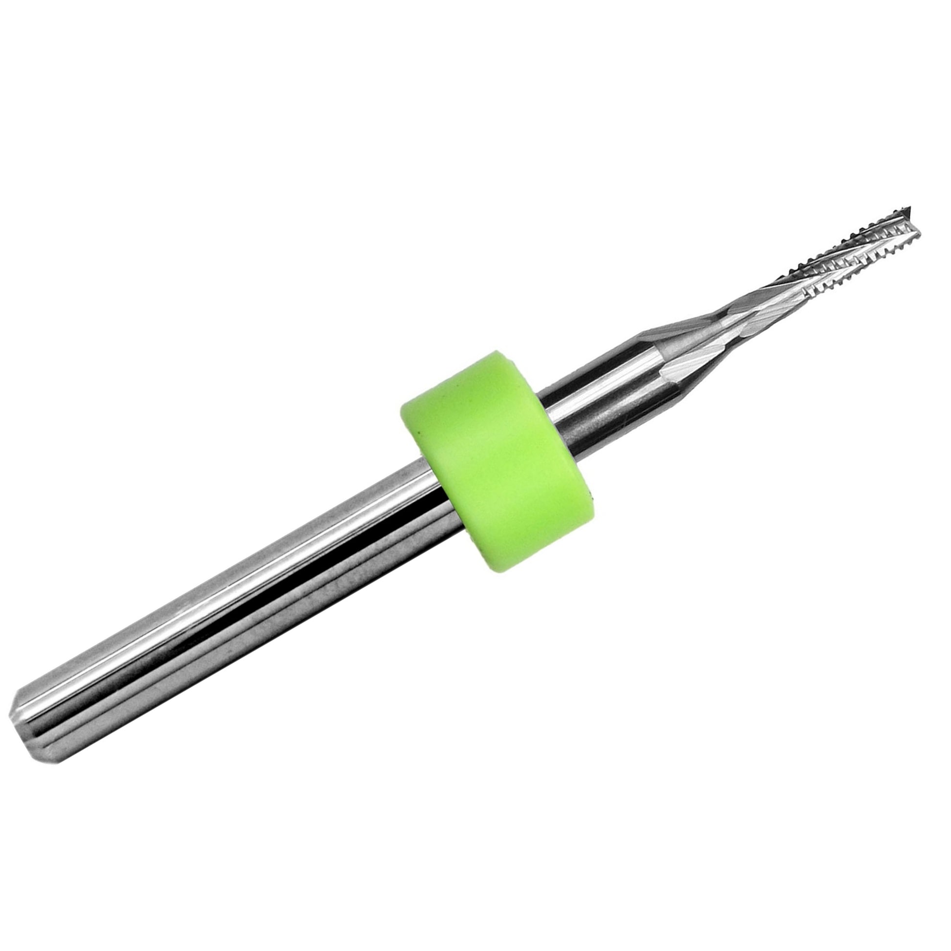 0.0625 inch 1/16 inch chip breaker carbide router fish tail tip 1/8 inch shank