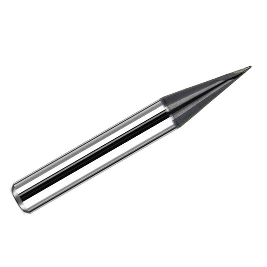 Kyocera 0.60mm 2-flute ball nose carbide end mill with KTX-I coating and 6mm shank, made in USA