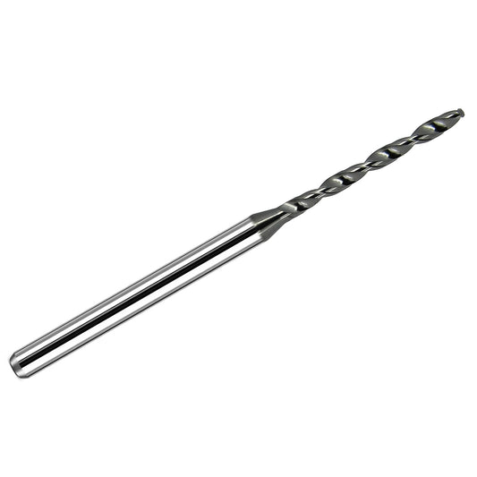 Kyocera 1.80mm (.0709 inch) DLC-coated solid carbide micro twist drill with 3mm shank and 2.00 inch overall length, made in USA