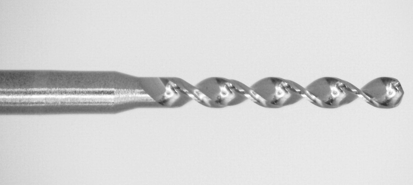 Close-up of tip on Kyocera 0.60mm PCB back drill with 150 degree point