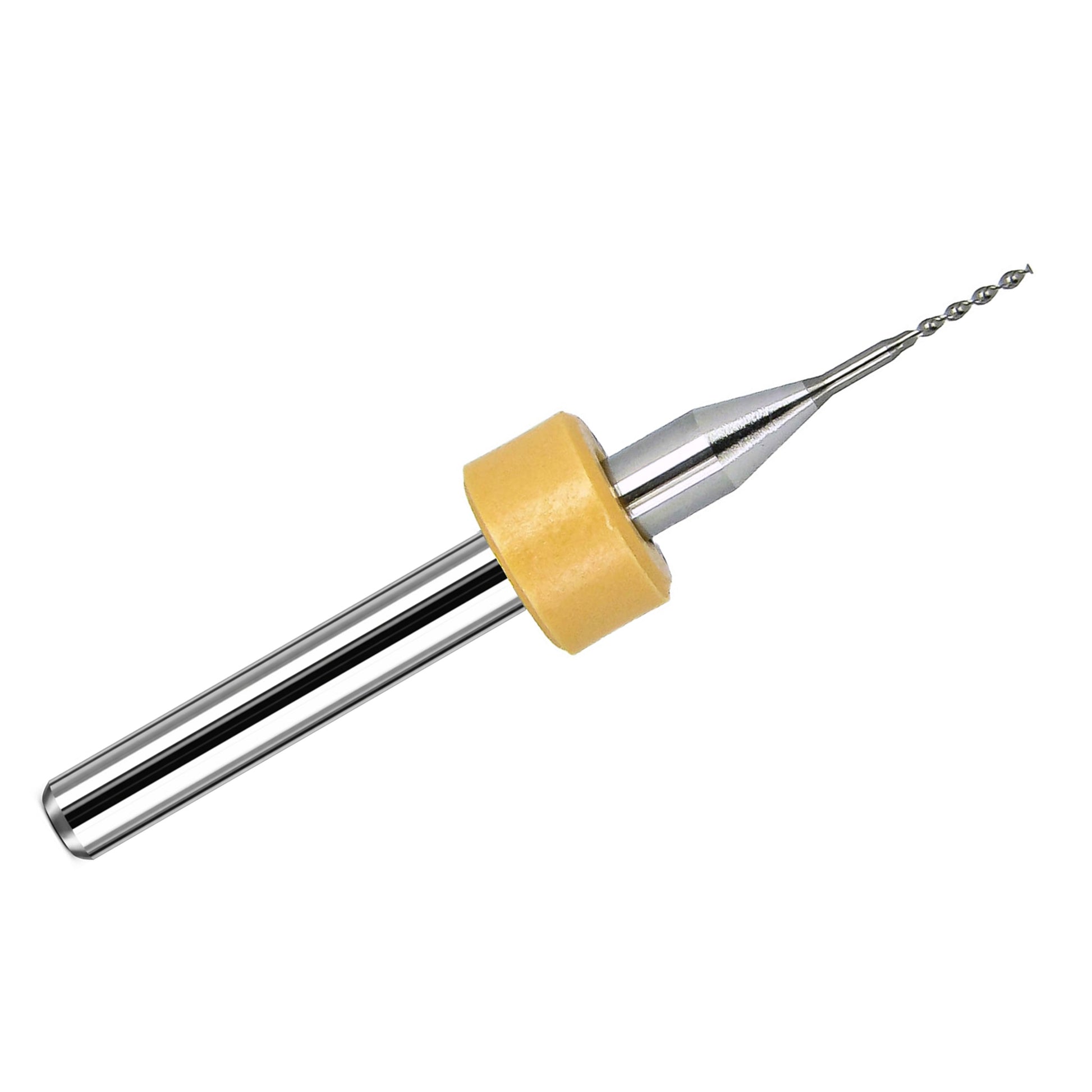 Kyocera 0.60mm (.0236 inch) solid carbide drill for flex materials with 170 degree point and 1/8 inch shank, made in USA