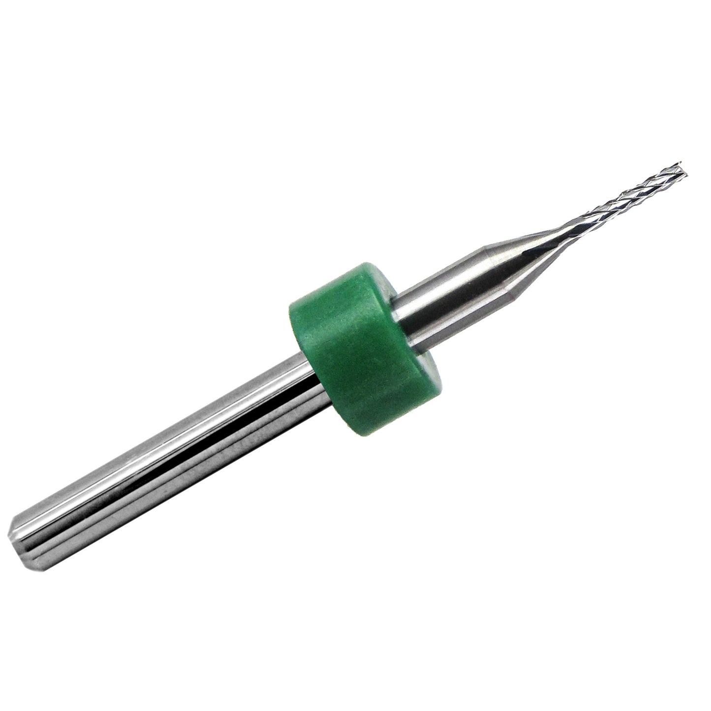 0.0394 inch 1.00mm diamond flute carbide router with fish tail tip and 1/8 inch shank