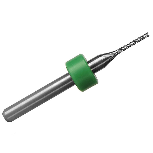 0.0394 inch 1.00mm diamond flute carbide router with fish tail tip and 1/8 inch shank