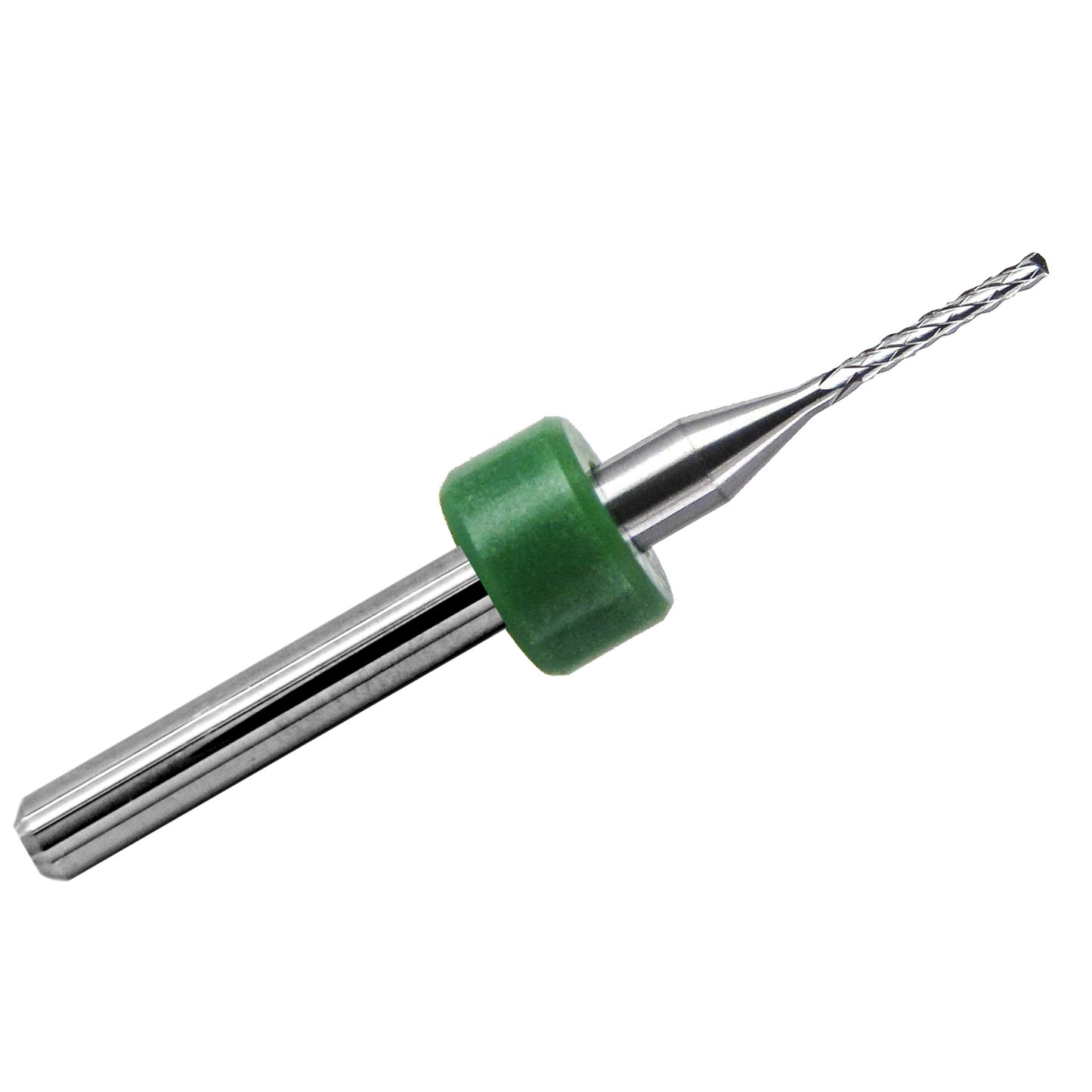 0.0394 inch 1.00mm diamond flute carbide router with drill point tip and 1/8 inch shank