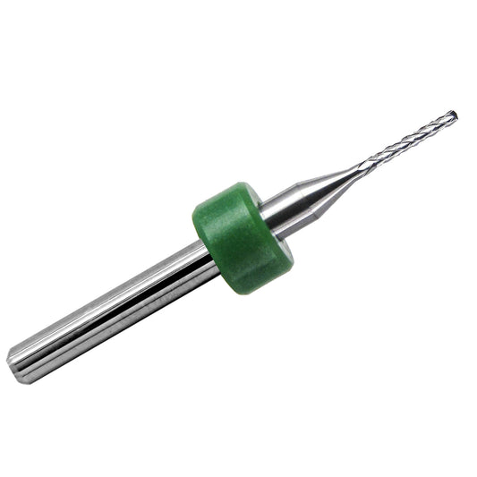 0.0394 inch 1.00mm diamond flute carbide router with drill point tip and 1/8 inch shank