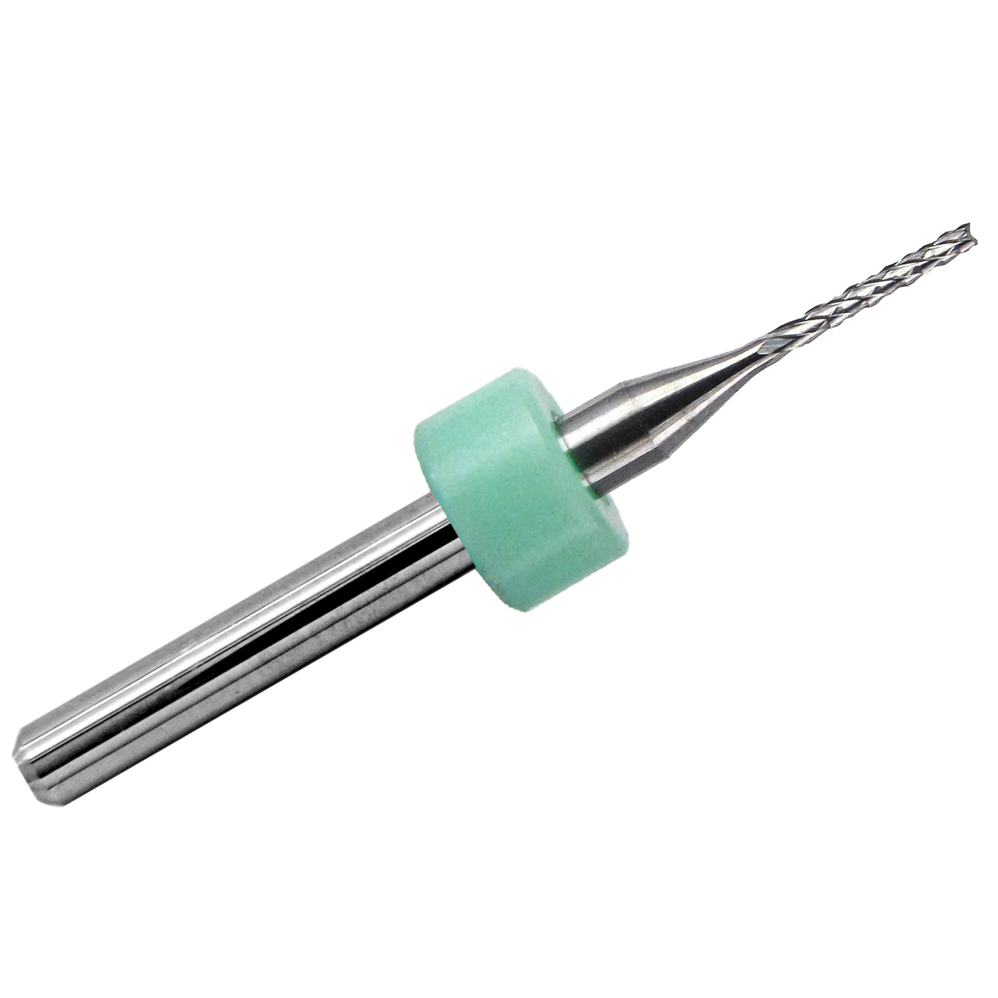 0.0394 inch 1.00mm diamond flute carbide router with fish tail tip and 1/8 inch shank
