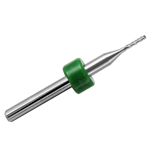 0.0394 inch 1.00mm diamond pattern carbide router dimensions showing .197 inch LOC and 1.50 inch overall length