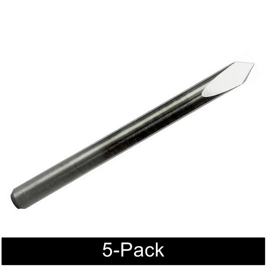 70° Solid Carbide V-Groove Engraving Bit – 0.090" Max Depth – 1/8" Shank – 5 Pack