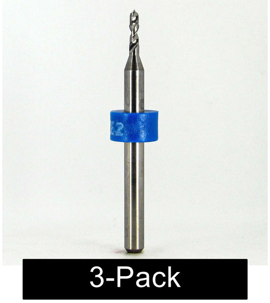 .055 to 1/16 carbide step drill 3 pack 1/8 shank