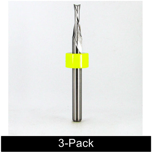 2.4mm downcut 2 flute carbide end mill 1/8 shank fish tail