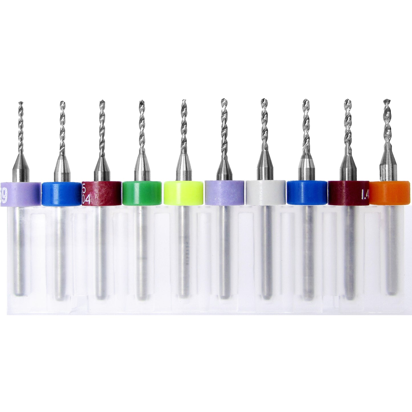 Carbide Drill Bit Set – Metric Incremental Sizes 1.05–1.50 mm, 10-Piece, 1/8″ Shank