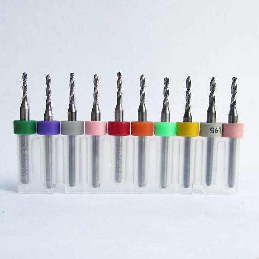 This Incremental Size Solid Carbide Drill Set includes .061 1.55mm .0625 1/16 1.6mm .065 1.65mm .067 1.7mm #51 .0689 1.75mm .0709 1.8mm .073 1.85 #49 .0748 1.9mm .0768 1.95mm .0785 2mm #47