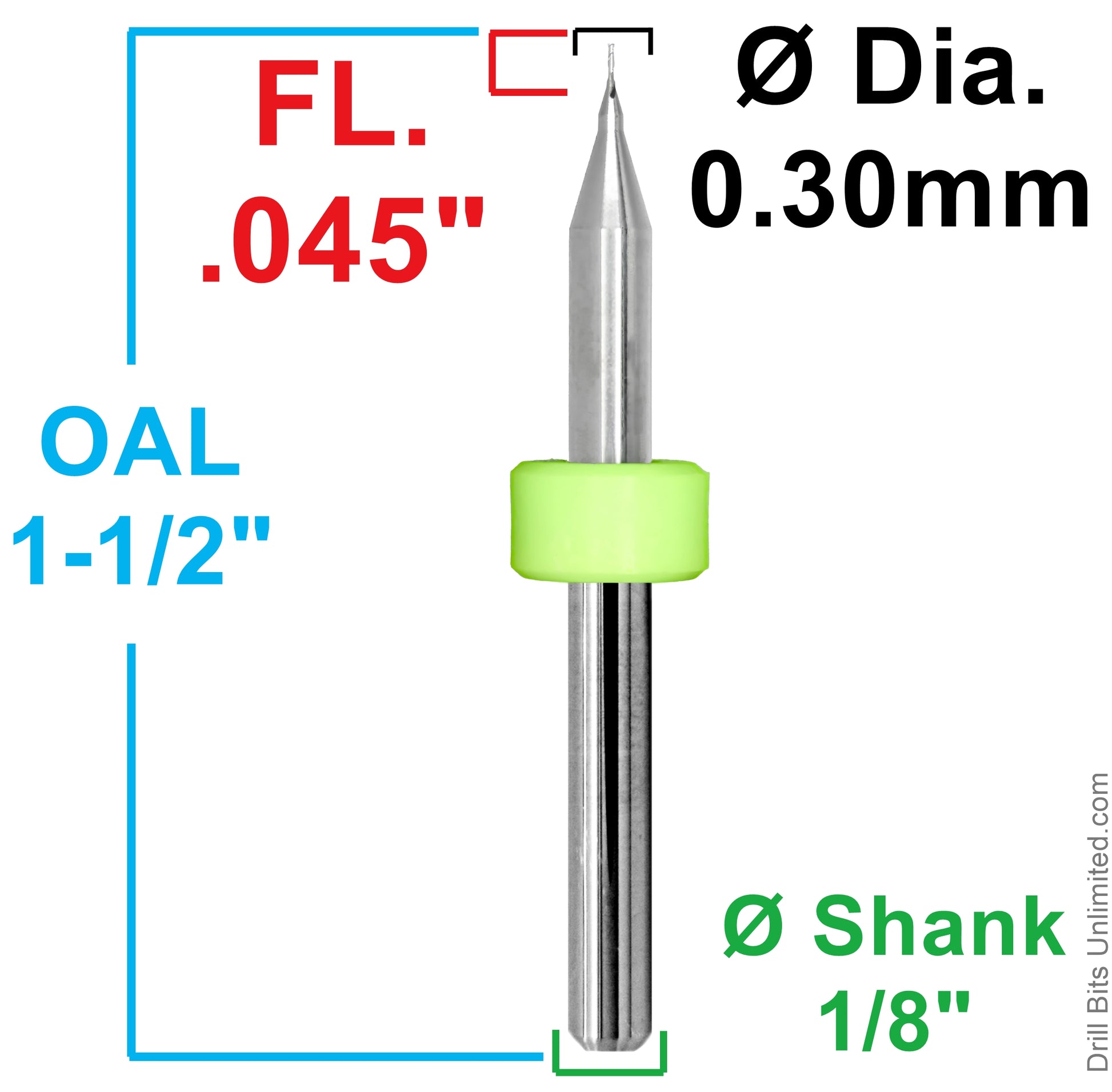0.30mm carbide end mill dimensions diagram