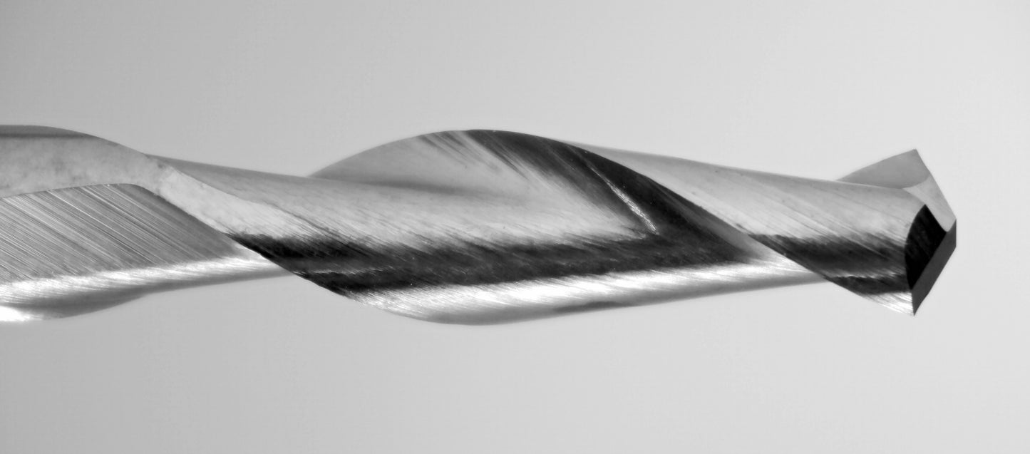 0.1250" (1/8") x .670" LOC 2-Flute Drill Point HSS End Mill, 1/8" Shank | M115