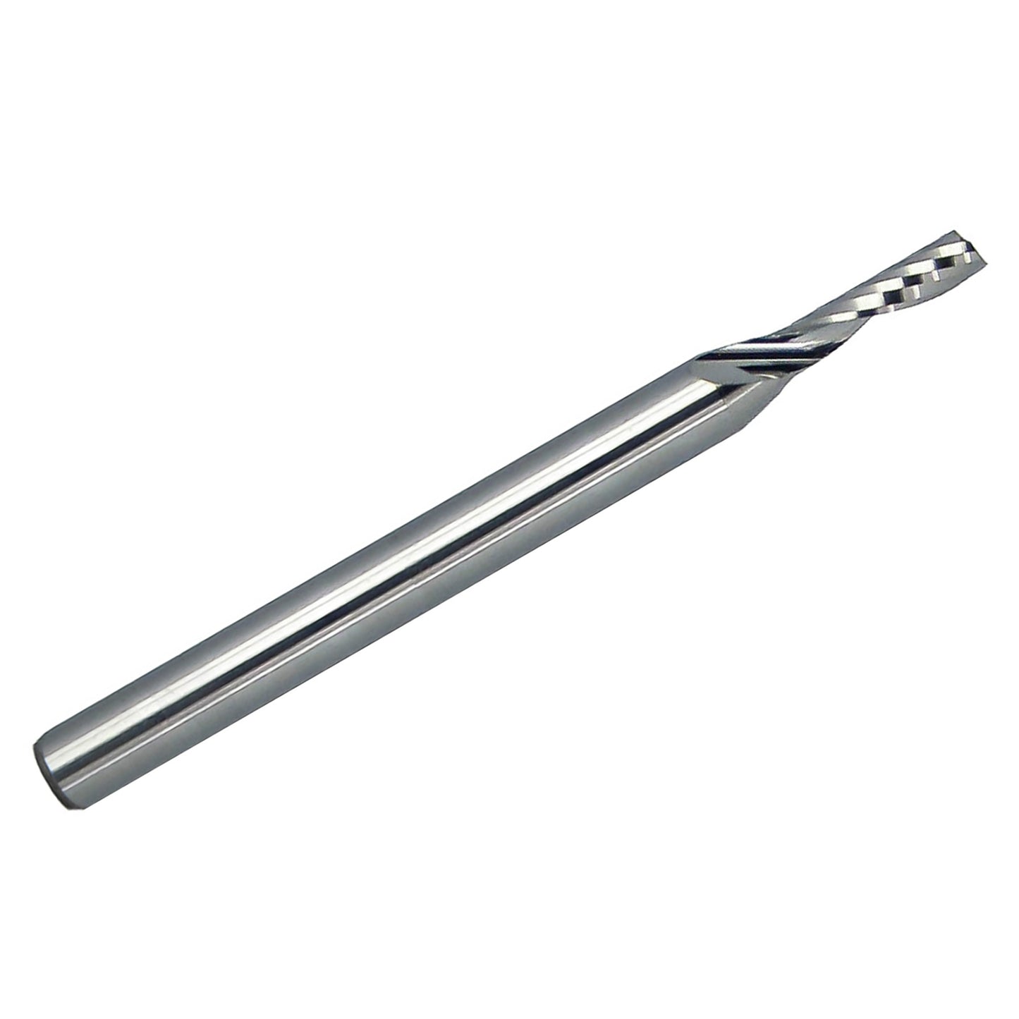 2.00mm single O-flute carbide end mill with 1/8 inch shank