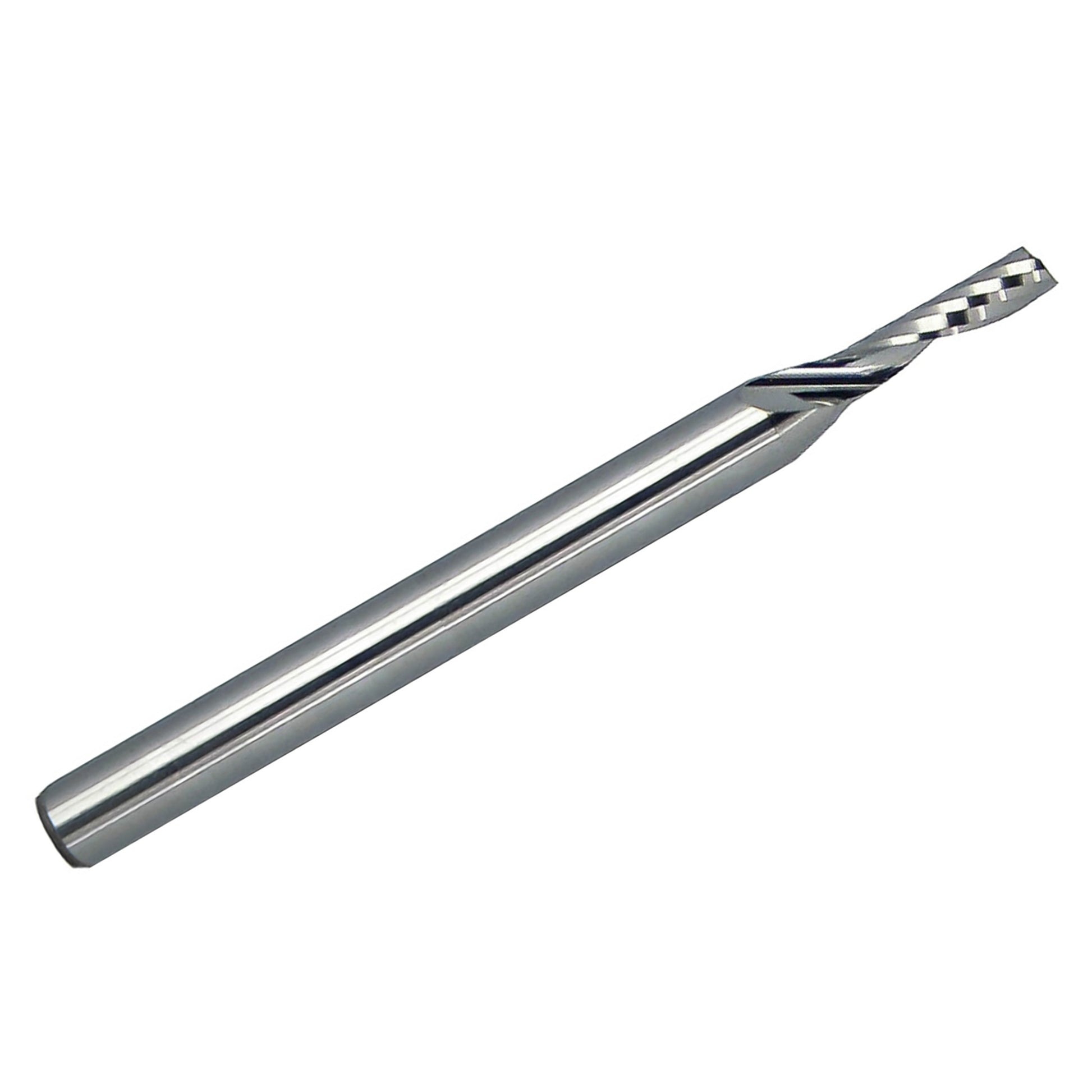 2.00mm single O-flute carbide end mill with 1/8 inch shank