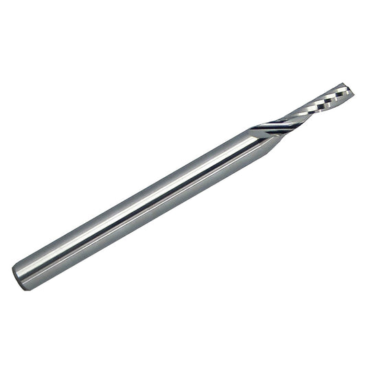 2.00mm single O-flute carbide end mill with 1/8 inch shank