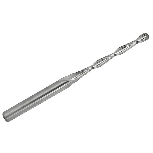0.0787 inch 2.00mm 2-flute ball nose carbide end mill with 1/8 inch shank