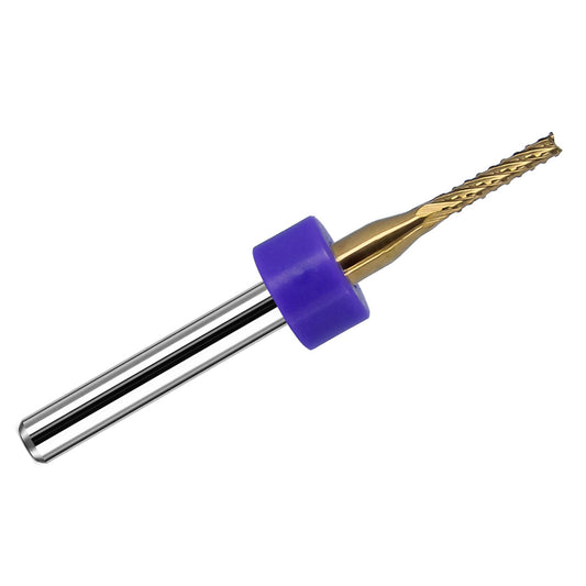 0.0625 inch 1/16 diamond pattern carbide router bit with titanium nitride coating and 1/8 inch shank
