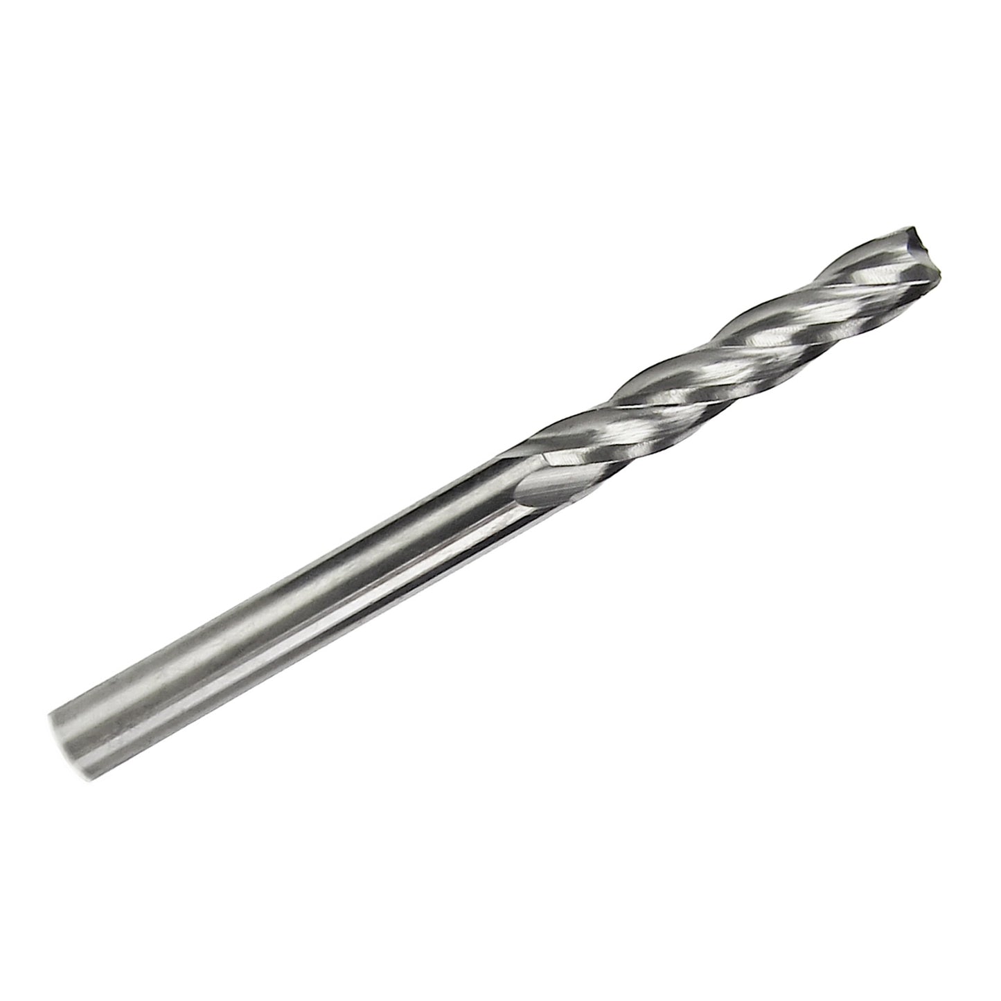 1/8 inch 4-flute uncoated carbide square end mill with 0.600 inch LOC and 1/8 inch shank