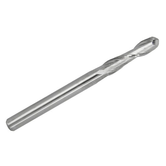 0.1250 inch 1/8 inch ball nose carbide end mill with 1/8 inch shank