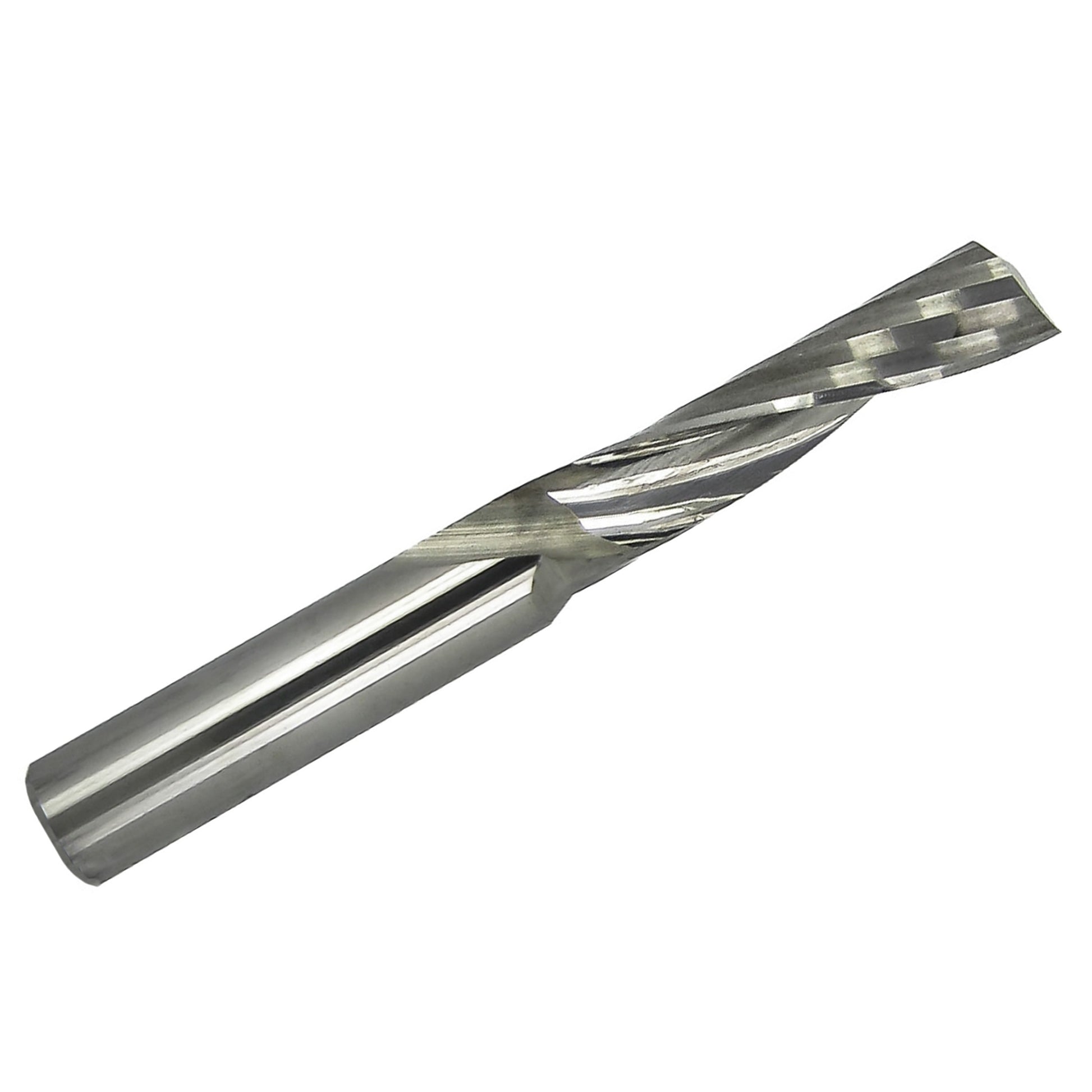 1/4 inch up-cut single O-flute carbide end mill with 1/4 inch shank