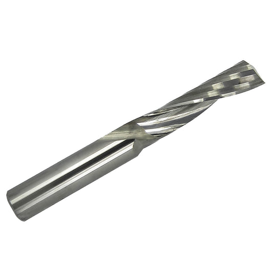 1/4 inch up-cut single O-flute carbide end mill with 1/4 inch shank