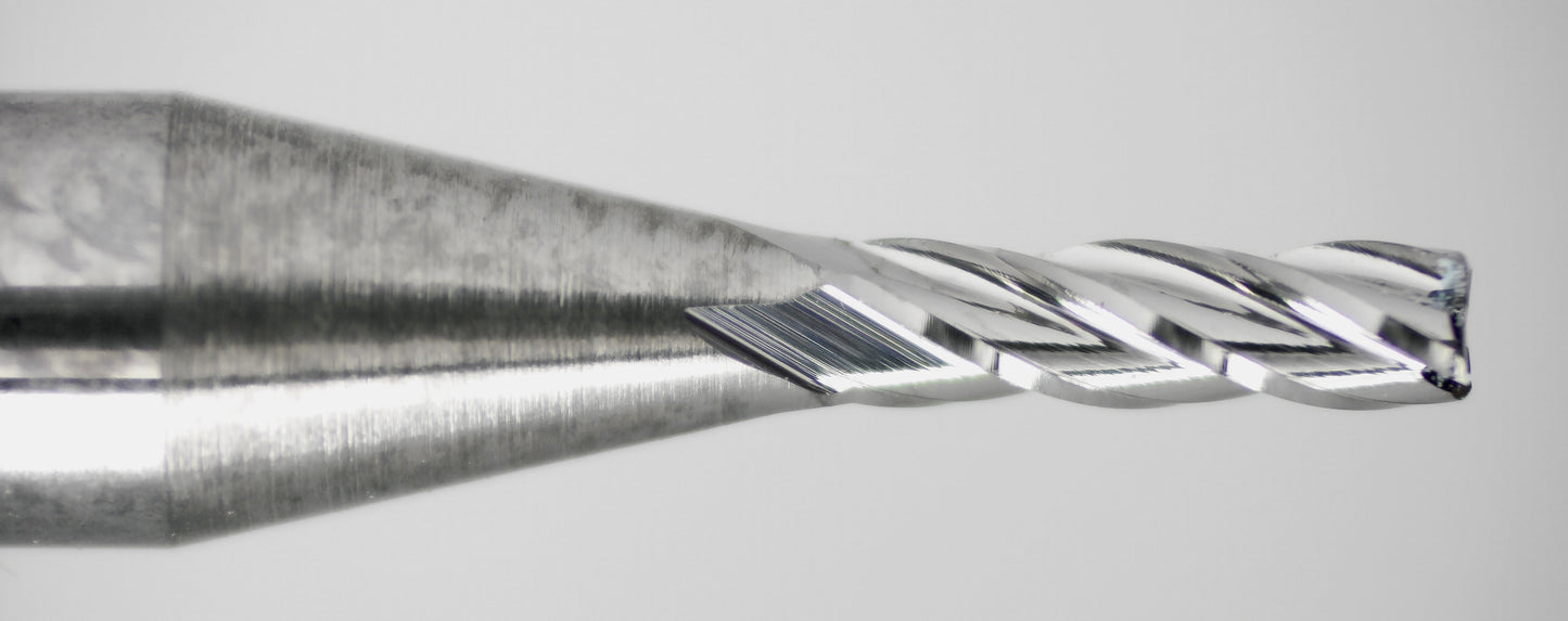 0.0460" x .138" LOC 4-Flute Square End Carbide End Mill, 1/8" Shank | M4-110