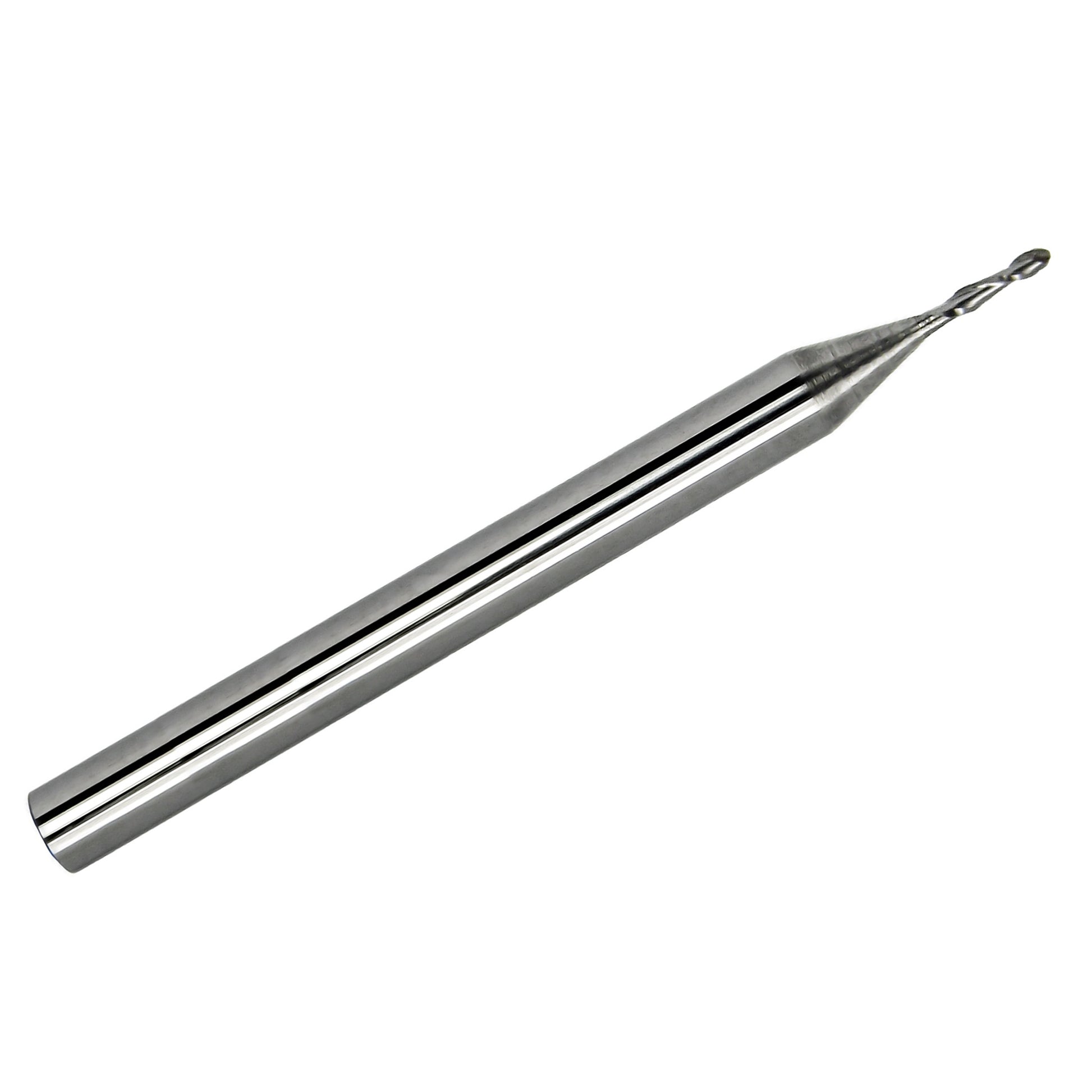 1/32 inch 2-flute ball nose carbide end mill with 1/8 inch shank