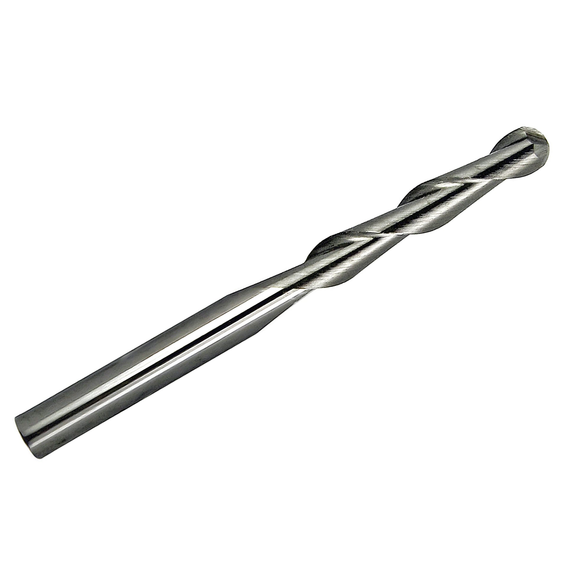 1/8 inch 2-flute ball nose carbide end mill with 1/8 inch shank