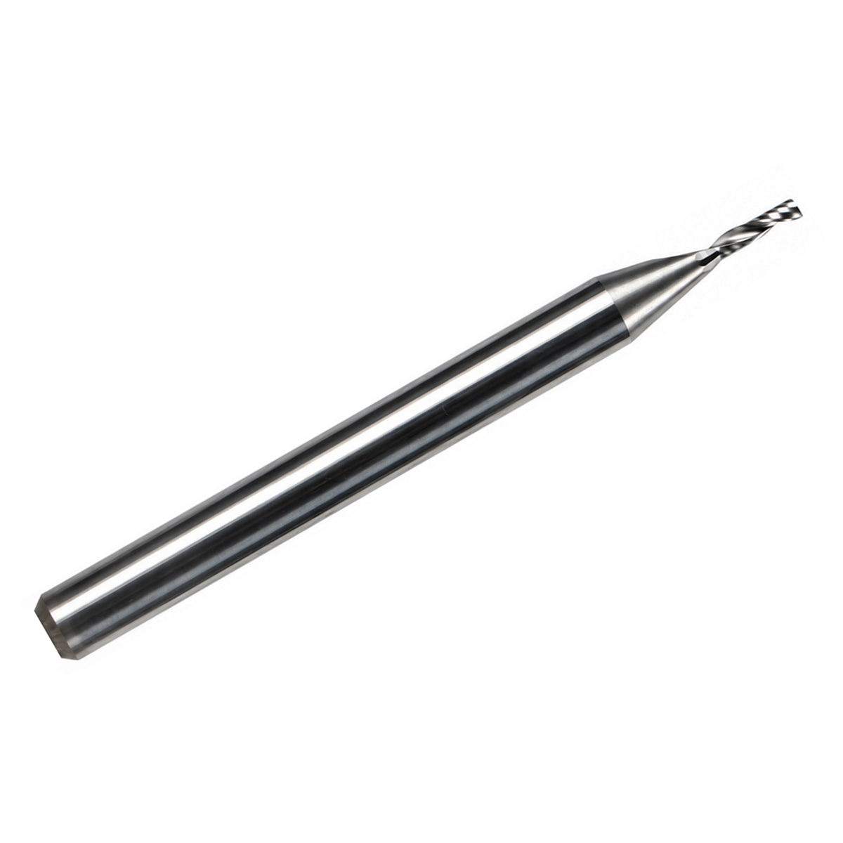 0.0394" (1.0mm) x 4mm LOC Single O-Flute Carbide End Mill, Up Cut, 1/8" Shank | MO-105