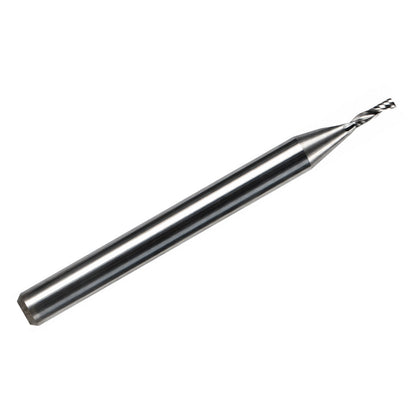 0.0394" (1.0mm) x 4mm LOC Single O-Flute Carbide End Mill, Up Cut, 1/8" Shank | MO-105