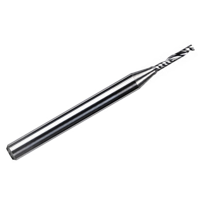 0.0591" (1.5mm) x 8mm LOC Single O-Flute Carbide End Mill, Up Cut, 1/8" Shank | MO-131