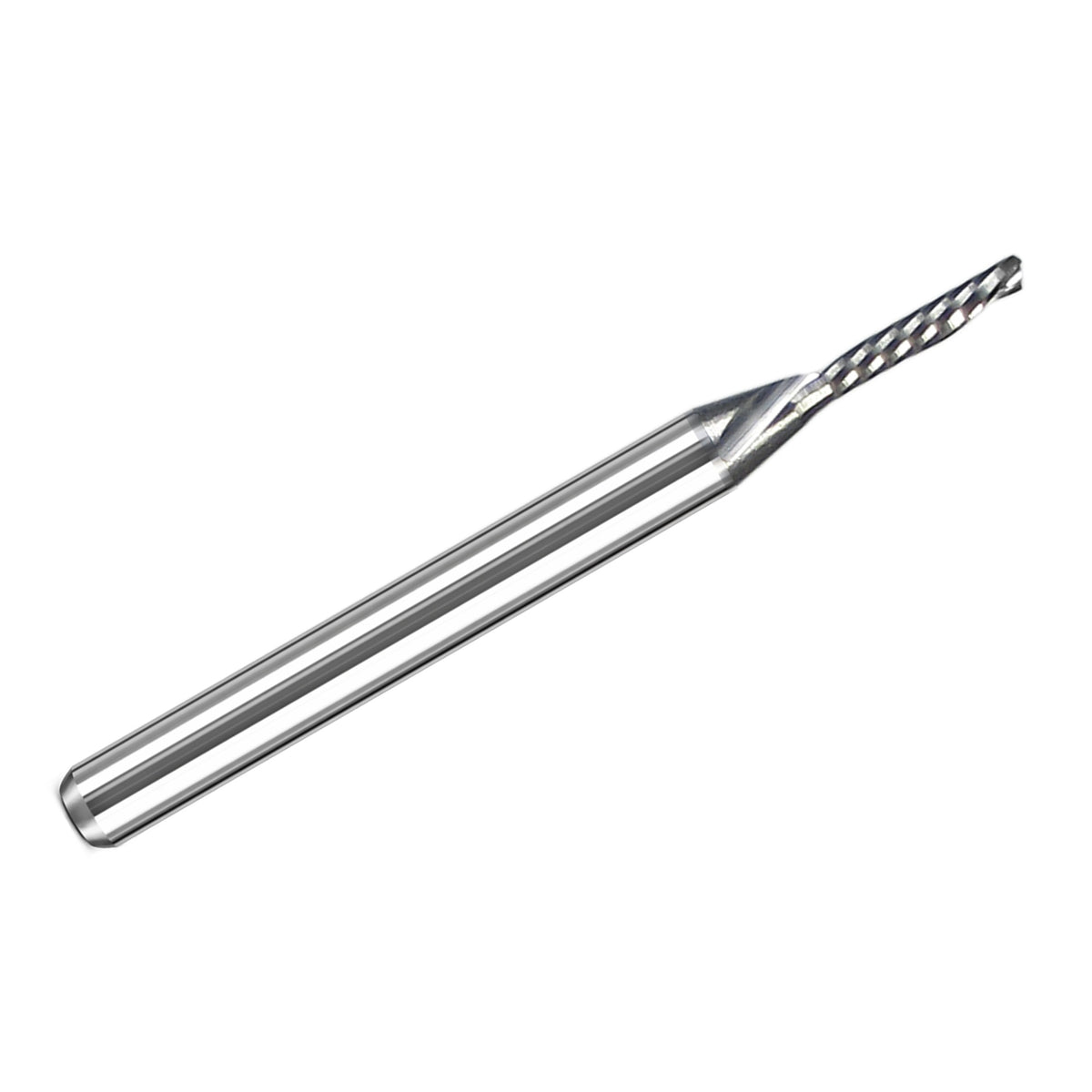 0.0591" (1.5mm) x 8mm LOC Single O-Flute Carbide End Mill, Down Cut, 1/8" Shank | MO-132