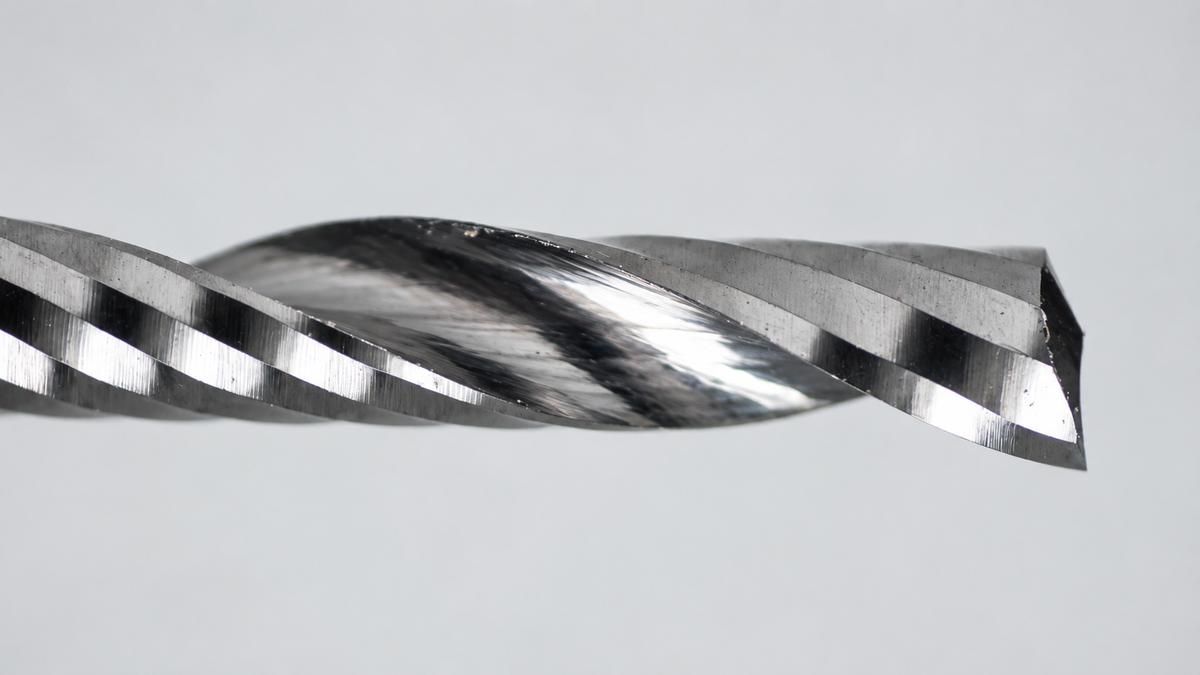 0.0591" (1.5mm) x 8.5mm LOC DLC Single O-Flute Carbide End Mill, Up Cut, 1/8" Shank | MO-135