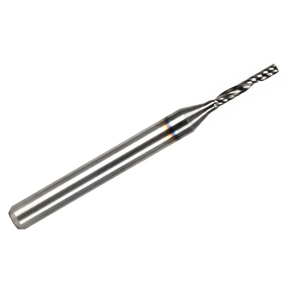 0.0591" (1.5mm) x 8.5mm LOC DLC Single O-Flute Carbide End Mill, Up Cut, 1/8" Shank | MO-135