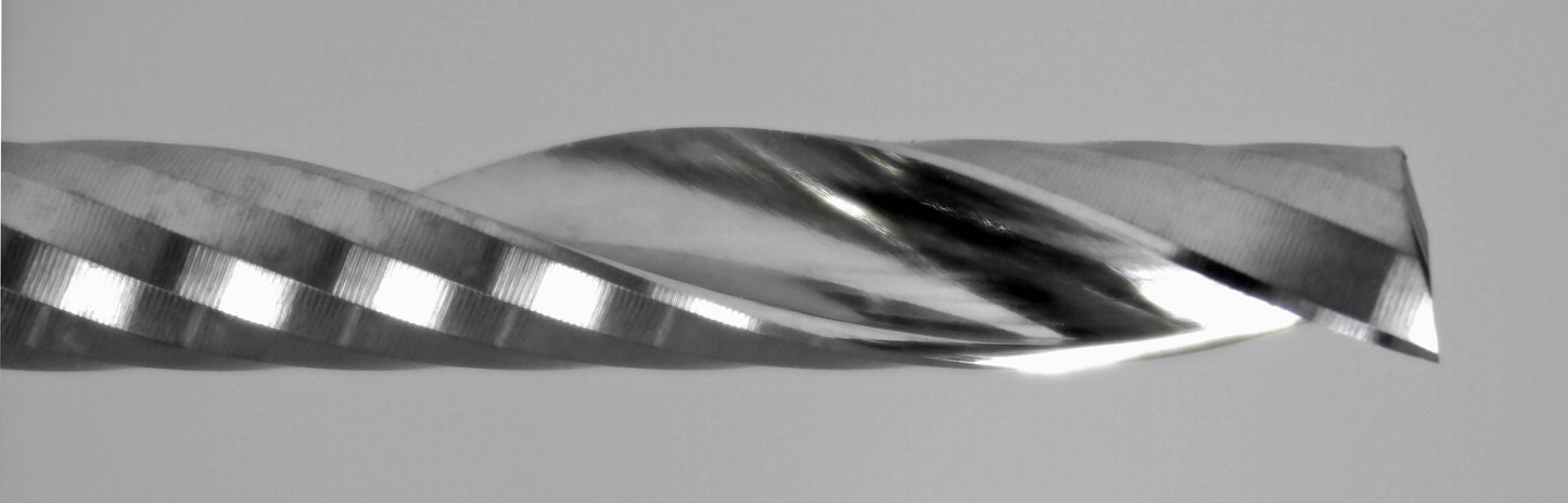 0.0984" (2.5mm) x 15mm LOC Single O-Flute Carbide End Mill, Up Cut, 1/8" Shank | MO-175