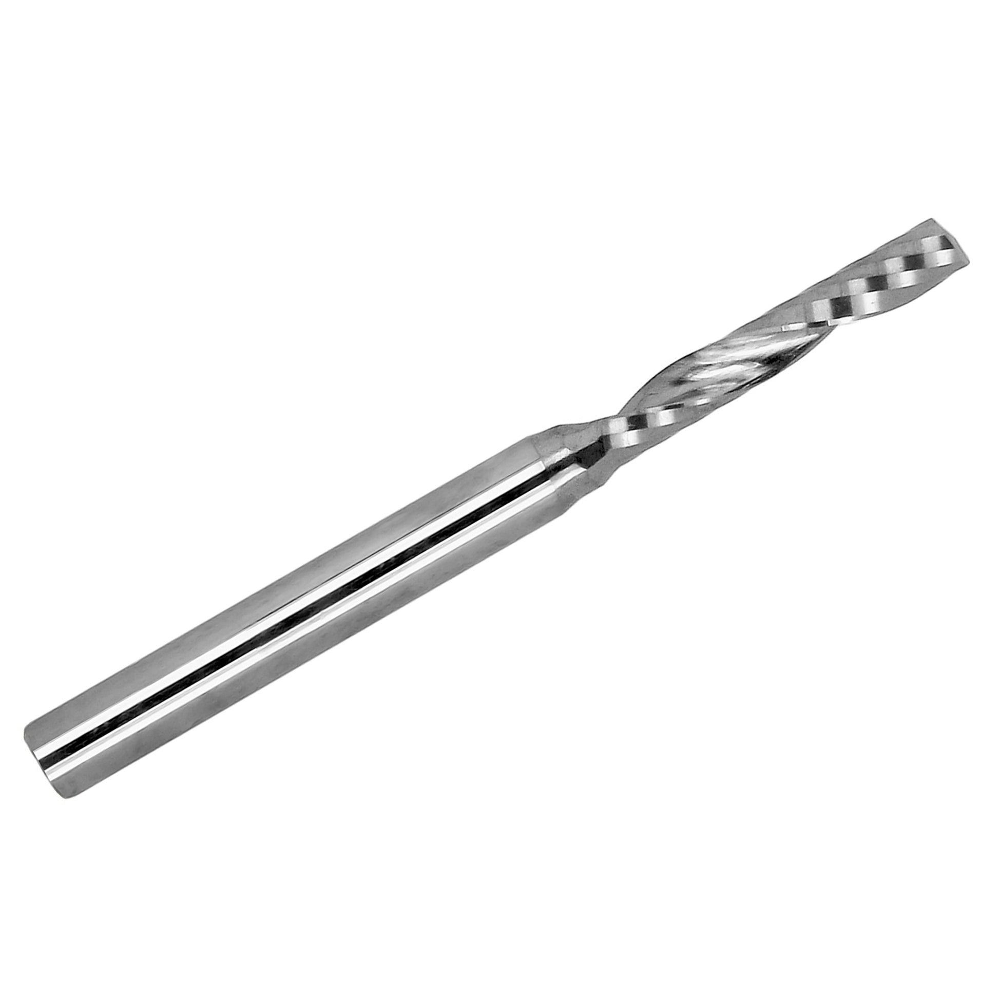 2.50mm single O-flute carbide end mill with 1/8 inch shank