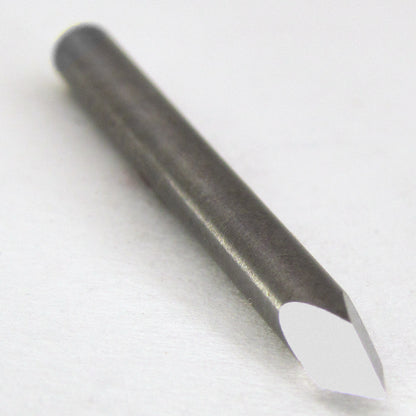 close-up of 60 degree 3-edge pyramid engraver tip for durable engraving