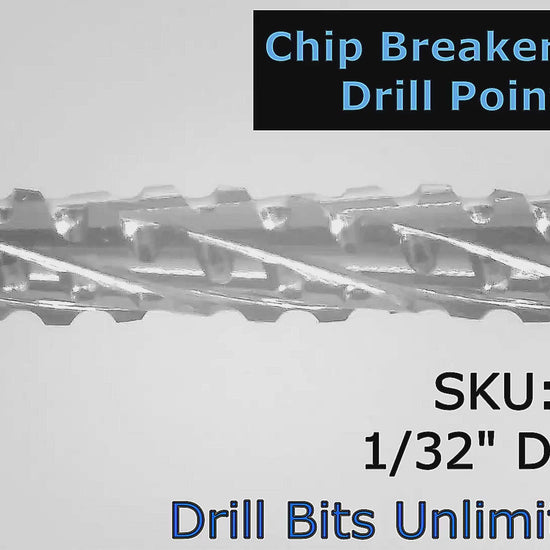 1/32" .0315" x .197" LOC Chip Breaker Carbide Router - Drill Point Tip R149D Video Showing Flute Detail