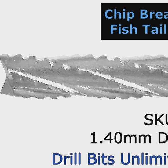 1.40mm .055" x .275" LOC Chip Breaker Carbide Router - Fishtail Tip R155 Video Showing Flute Detail