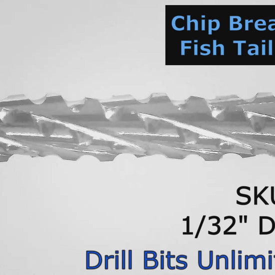 1/32" .0315" x .197" LOC Chip Breaker Carbide Router - Fishtail Tip R149 Video Showing Flute Detail