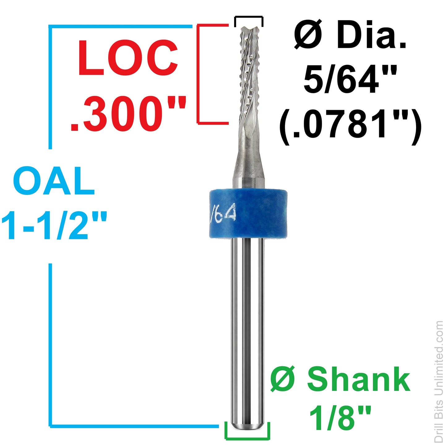 Lightly Used Chip Breaker Carbide Router – 5/64" – Standard Cut – Fish Tail – LUR-Q