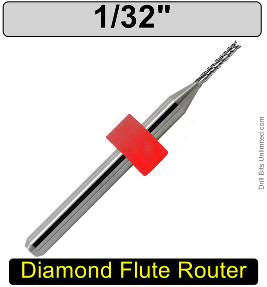 1/32" .8mm diamond cut carbide router bit with 1/8 inch shank and fishtail end – precision micro engraving CNC tool for PCB milling, carbon fiber, fiberglass, composite,   industrial-grade tungsten carbide bit for Dremel, CNC routers, and rotary tools – ultra-fine flutes for clean, detailed carving and routing