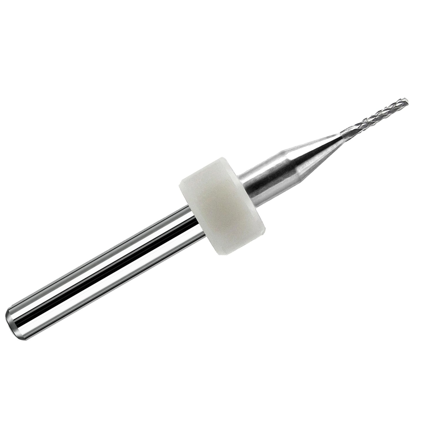 0.90mm diamond pattern carbide router with drill point tip and 1/8 inch shank