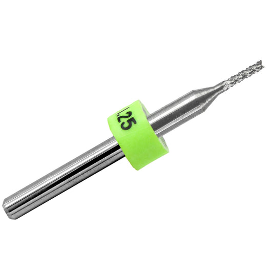 1.25mm Diamond Pattern Carbide Router – 6mm LOC – Fish Tail Tip R120