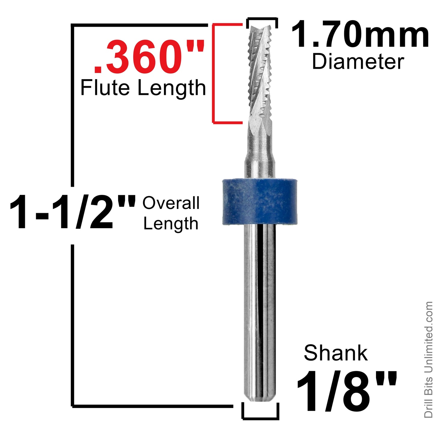 1.70 mm Chip Breaker Carbide Router – Fish Tail Tip R163