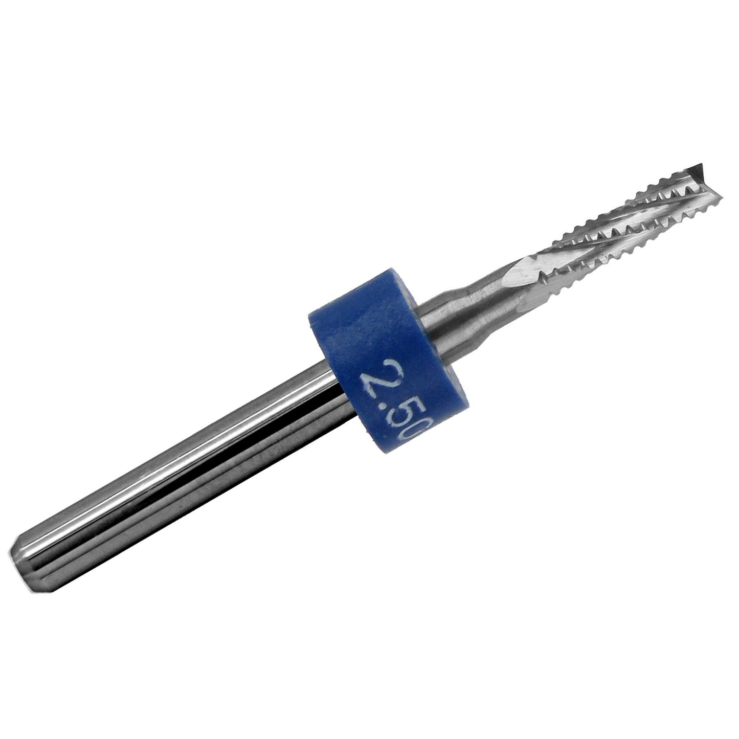 2.50mm chip breaker carbide router with fish tail tip and 1/8 inch shank