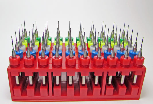#78–#74 Carbide Micro Drill Set, 50 Pc, 5 Sizes, 10 Each, 1/8" Shank | S3A